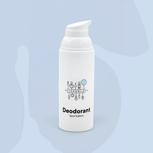 Deodorant MILD - Feygenblatt - Weißer Deodorant-Flakon Natural Cosmetics mild, handgemacht, aluminiumfrei, regional, hochwertig.