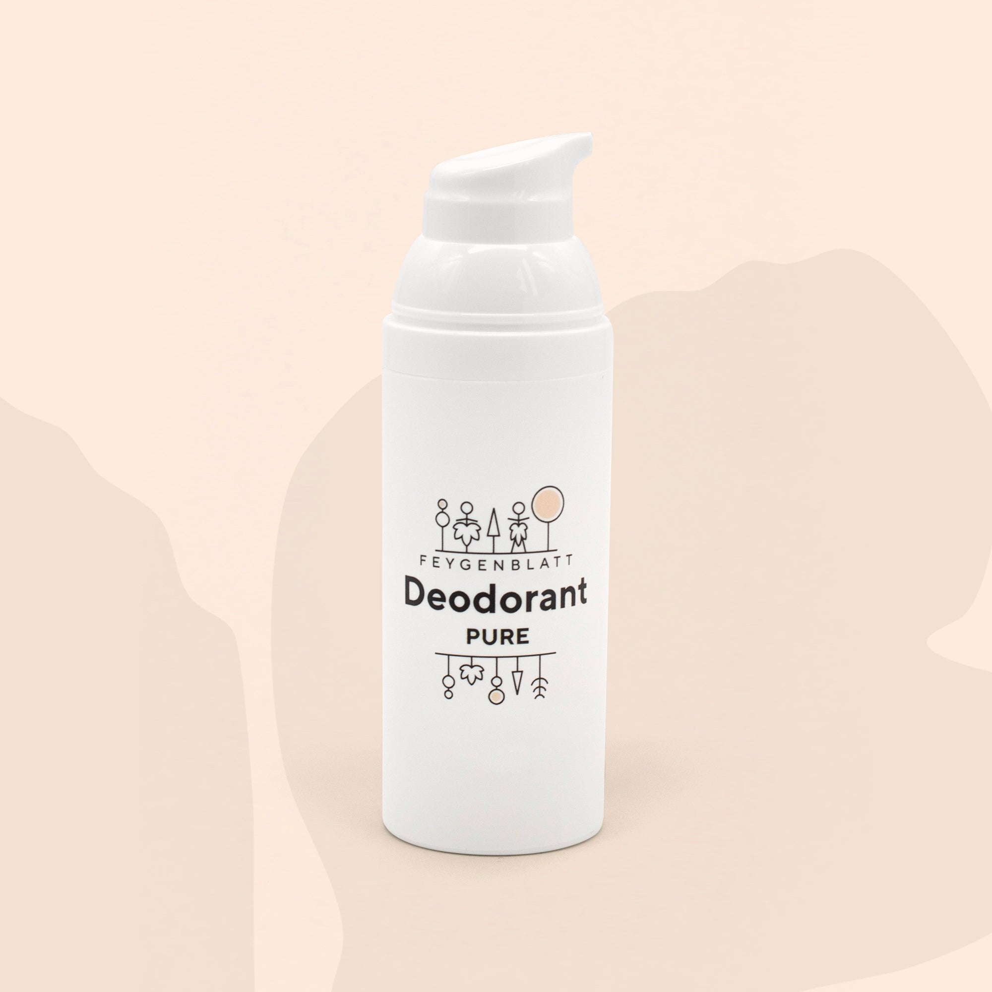 NEU Deodorant PURE - Feygenblatt - Weißes Deodorant PURE Pumpspender, naturkosmetik, handgemacht, aluminiumfrei, regional, hochwertig.